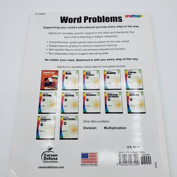 Grade 3 Math Workbooks, Set of 3 - Picture 7 of 10